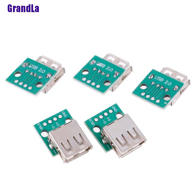 Set 5 Bảng Mạch Kết Nối Usb Loại A Cái Sang Dip 2.54mm Pcb