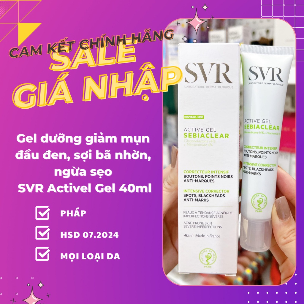 Kem Dưỡng Giảm Mụn SVR Sebiaclear Active 40ml