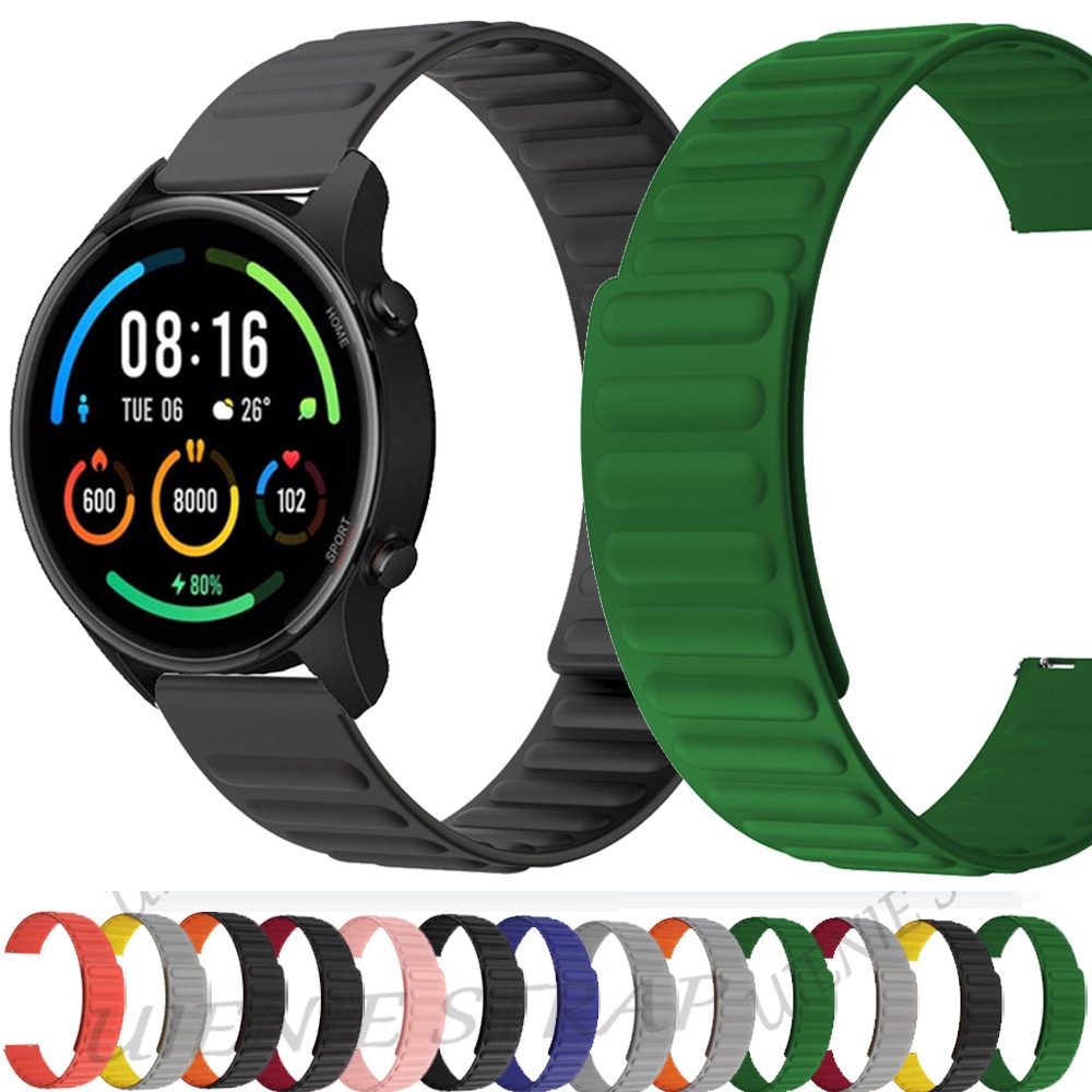 Dây Đeo Đồng Hồ Bằng Silicone Từ Tính 22mm Cho Xiaomi MI Watch Màu Sắc