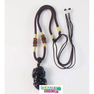 vòng cổ mặt tỳ hưu đen + dây đeo