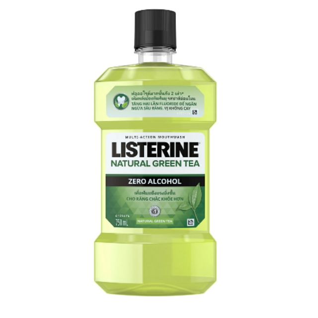 Nước súc miệng listerine natural green tea trà xanh 750ml