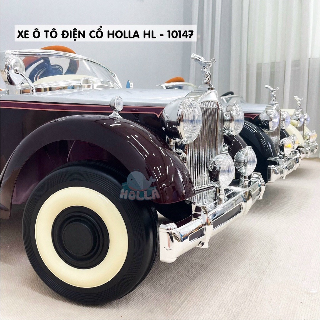 Xe ô tô điện cổ điển Rolls Royce HOLLA HL-1014 có điều khiển và nhấn chân ga - Tích hợp Bluetooth | Xe ô tô điện trẻ em