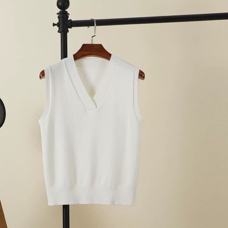 Áo len Gile nữ cổ tim, siêu ấm áp phong cách thời trang thu đông dành cho nữ | BigBuy360 - bigbuy360.vn