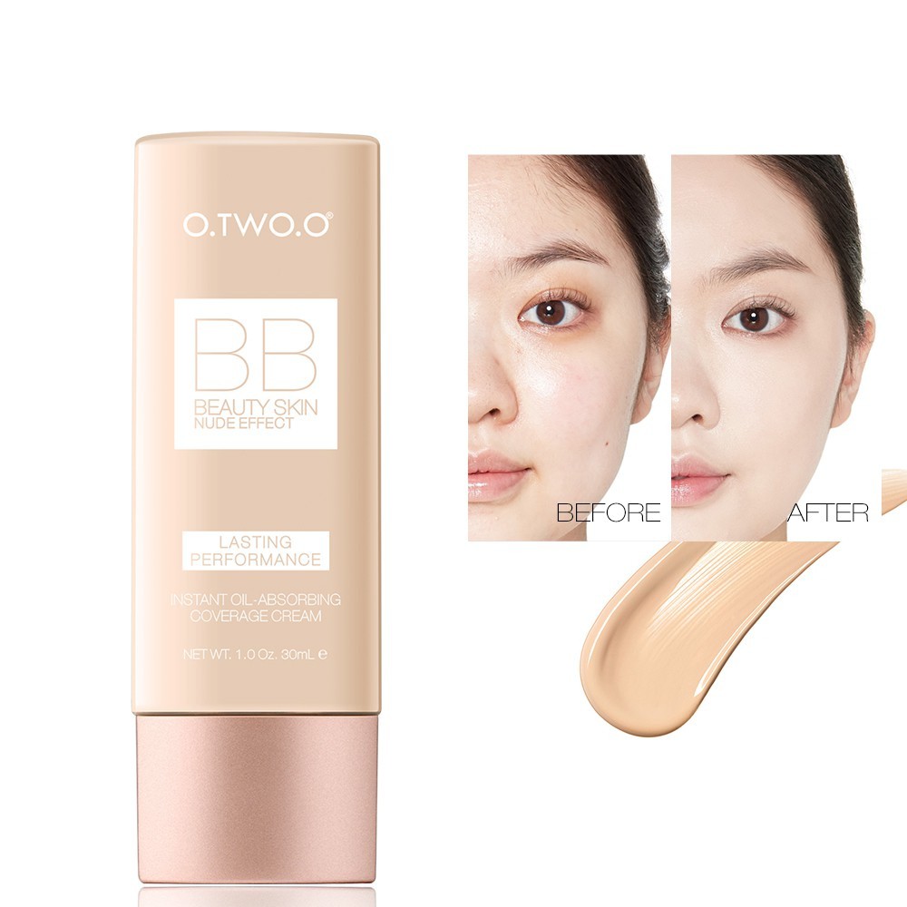 Kem nền BB Cream O.TWO.O che khuyết điểm tự nhiên kiềm dầu toàn diện không gây bết dính 4 màu sắc 60g