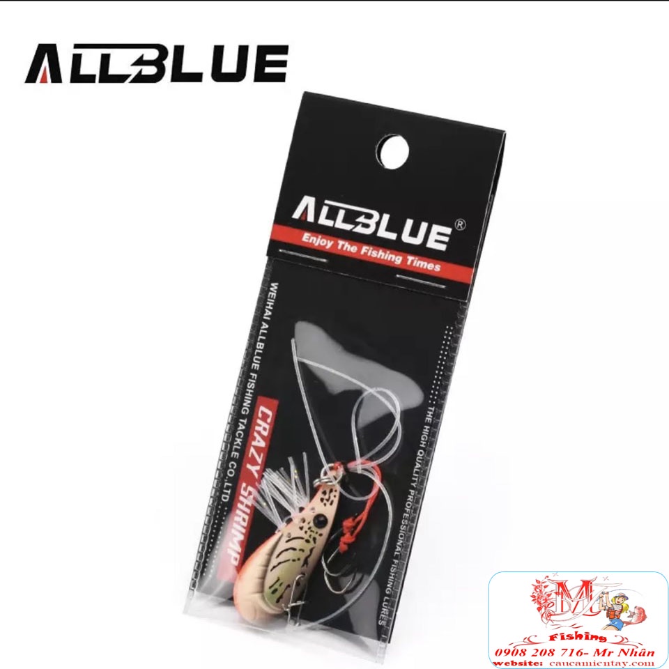 Mồi Lure Tôm Sắt Chính Hãng Allblue Chuyên Lóc Tráp Chẽm Mú