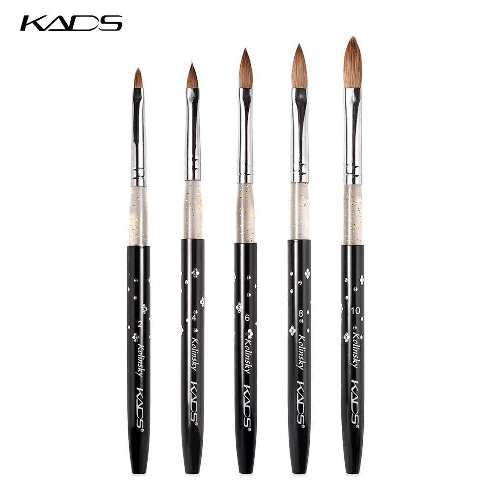 KADS Kolinsky Sable Acrylic Bàn Chải Móng Tay Kích Thước Móng Tay Nghệ Thuật Bàn Chải Acrylic Móng T