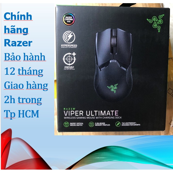 Chuột không dây gaming Razer Viper Ultimate wireless (Chính hãng mới 100%) nguyên seal