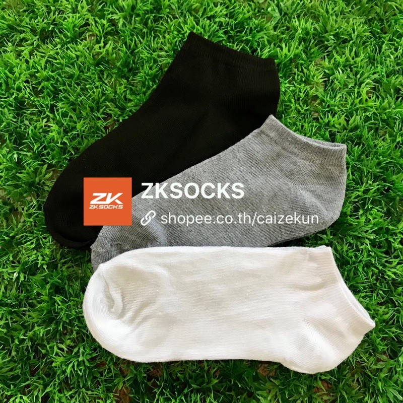 (ZSHOP7 Now 50) Tất Ngắn Màu Trơn Họa Tiết Phong Cách Nhật Bản ️ Vải Mềm ZKSOCKS