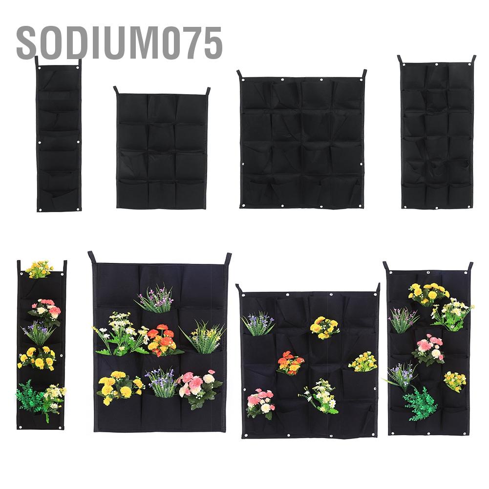 Sodium075 Vertical Felt Garden Plant Grow Container Bags Wall Hanging Planter