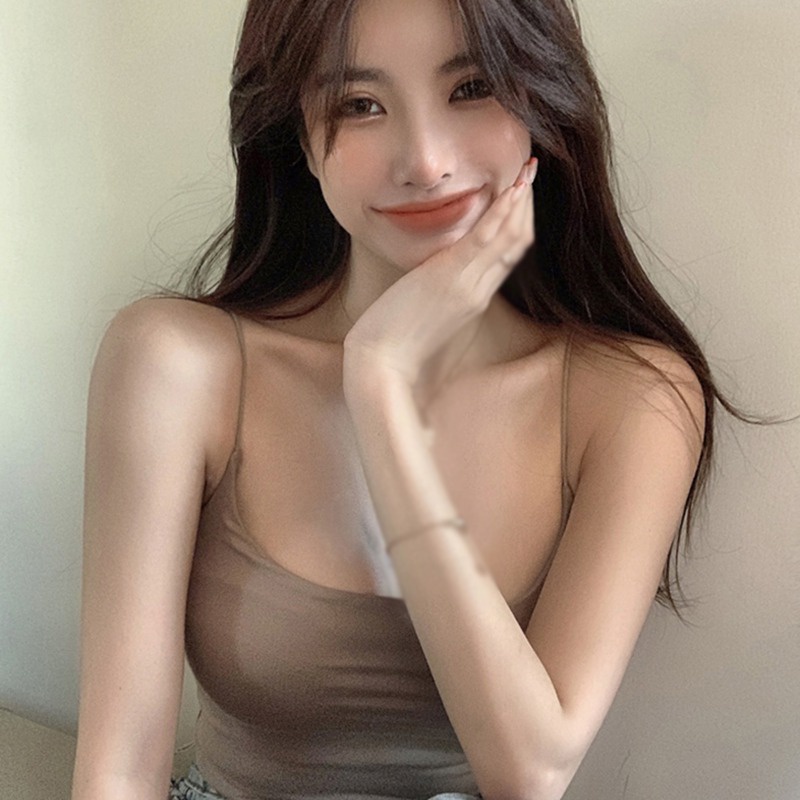 Áo Croptop Cotton Hai Dây Gợi Cảm Cho Nữ Size S/M/L/XL