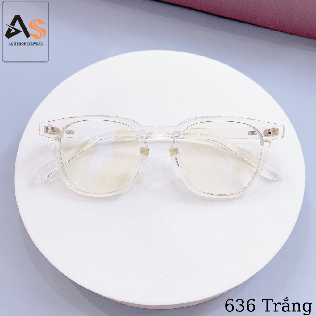 Gọng kính thời trang kính giả cận nam nữ chất liệu nhựa 636A