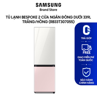Tủ lạnh Samsung BESPOKE 2 Cửa Ngăn Đông Dưới 339L màu Trắng Hồng