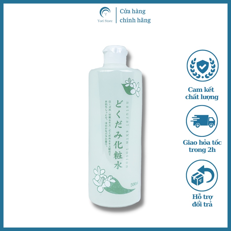 Nước hoa hồng diếp cá Dokudami Natural Skin Lotion Nhật Bản 500ml