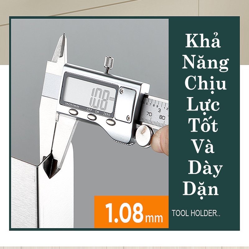 Giá Treo Đồ Nhà Bếp, Giá Cài Dao, Kéo Đa Năng Bằng Inox Không Gỉ IKA.HOME