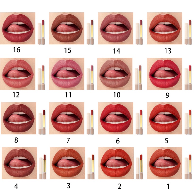 Son Môi Màu Nhung Lì Lâu Trôi Không Thấm Nước Thời Trang Cho Nữ