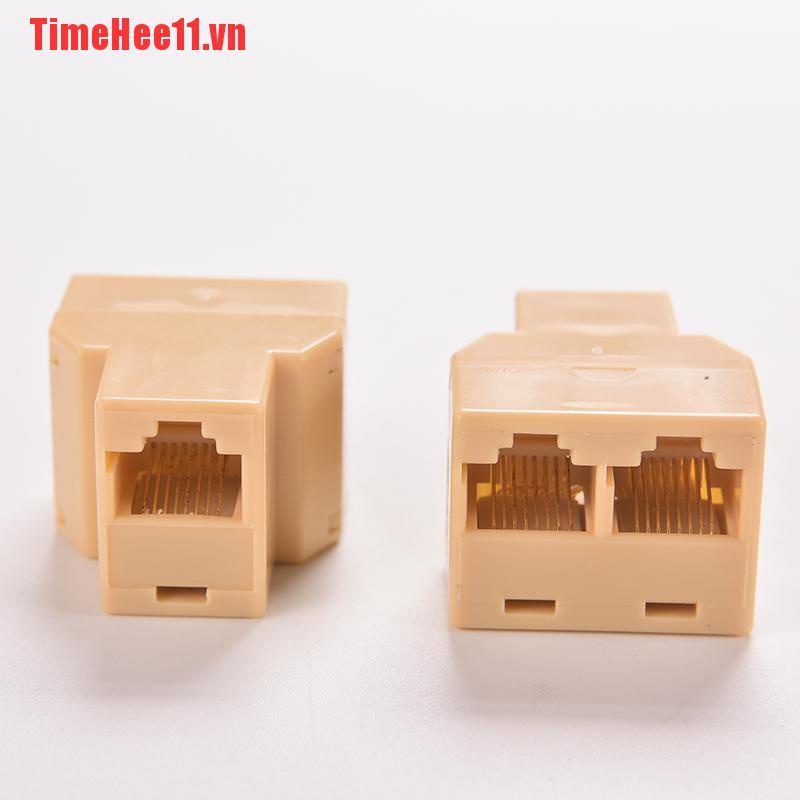 【TimeHee11】2X DZ517 RJ45 6 Ethernet cable LAN Port 1 to 2 Socket Splitter Con