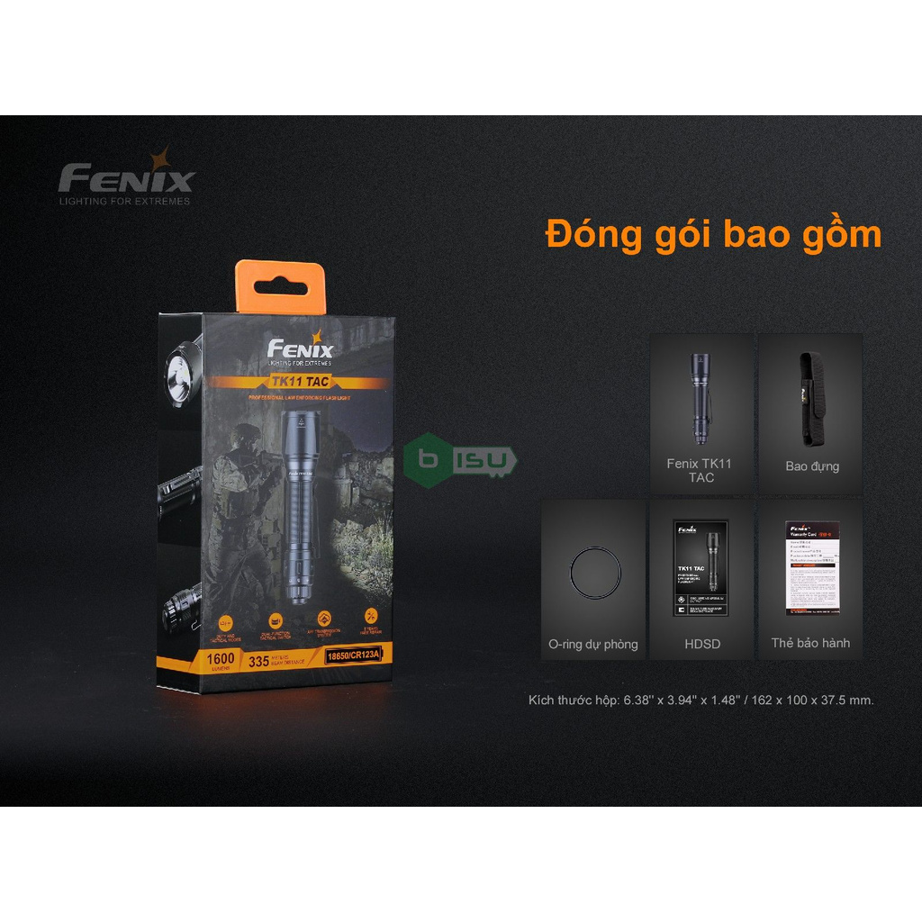 CHÍNH HÃNG PHÂN PHỐI - Đèn pin Fenix - TK11 Tactical - 1600 Lumens
