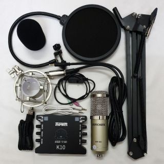 COMBO Huyền thoại bộ mic livestream hát karaoke WOAICHANG BM900, dây live XOX k10, chân kẹp míc, màng lọc âm