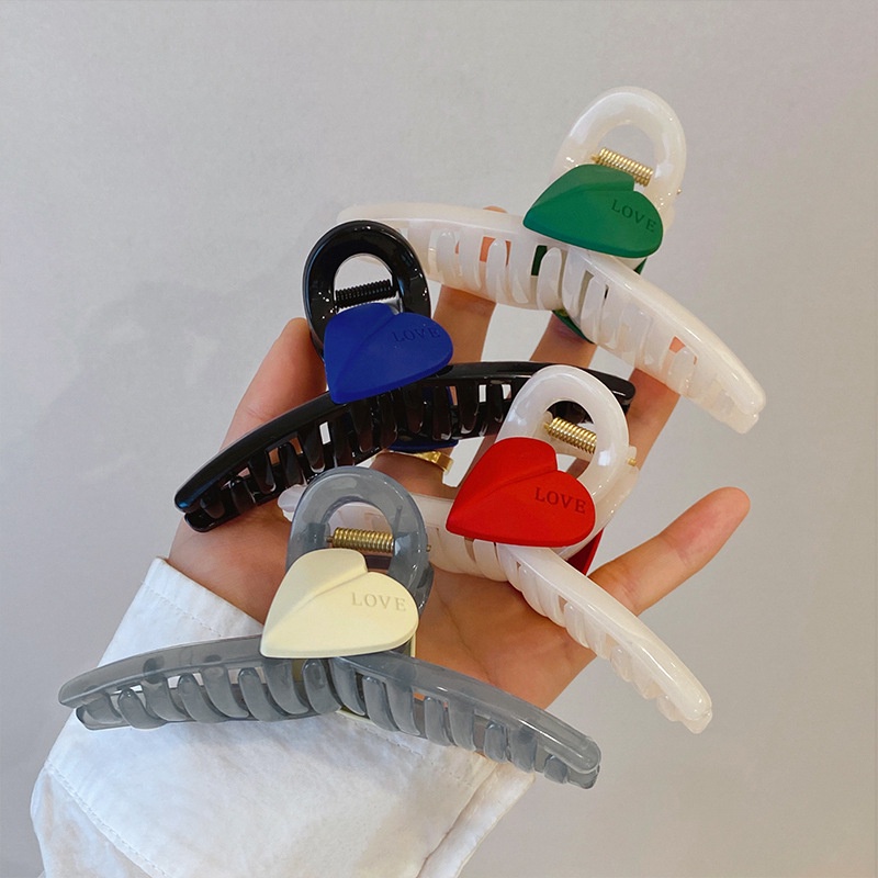 Kẹp Tóc Hình Trái Tim Đơn Giản Phong Cách Hàn Quốc Cho Nữ