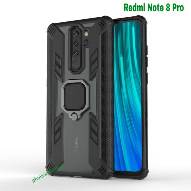 Ốp lưng Xiaomi Redmi Note 8 Pro chống sốc siêu nhân nhẫn giá đỡ cao cấp