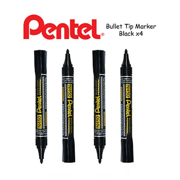 Bút Dạ Dầu Pentel N450 | Thiết Kế Xoay Có Thể Thay Mực | Viết Được Trên Mọi Chất Liệu