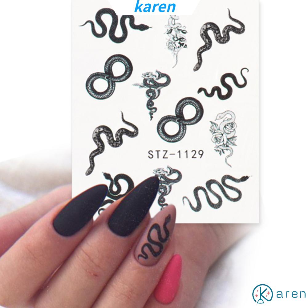 Phụ Kiện Sticker Trang Trí Móng Tay DIY Hình Rắn Và Cánh Thiên Thần Dễ Thương