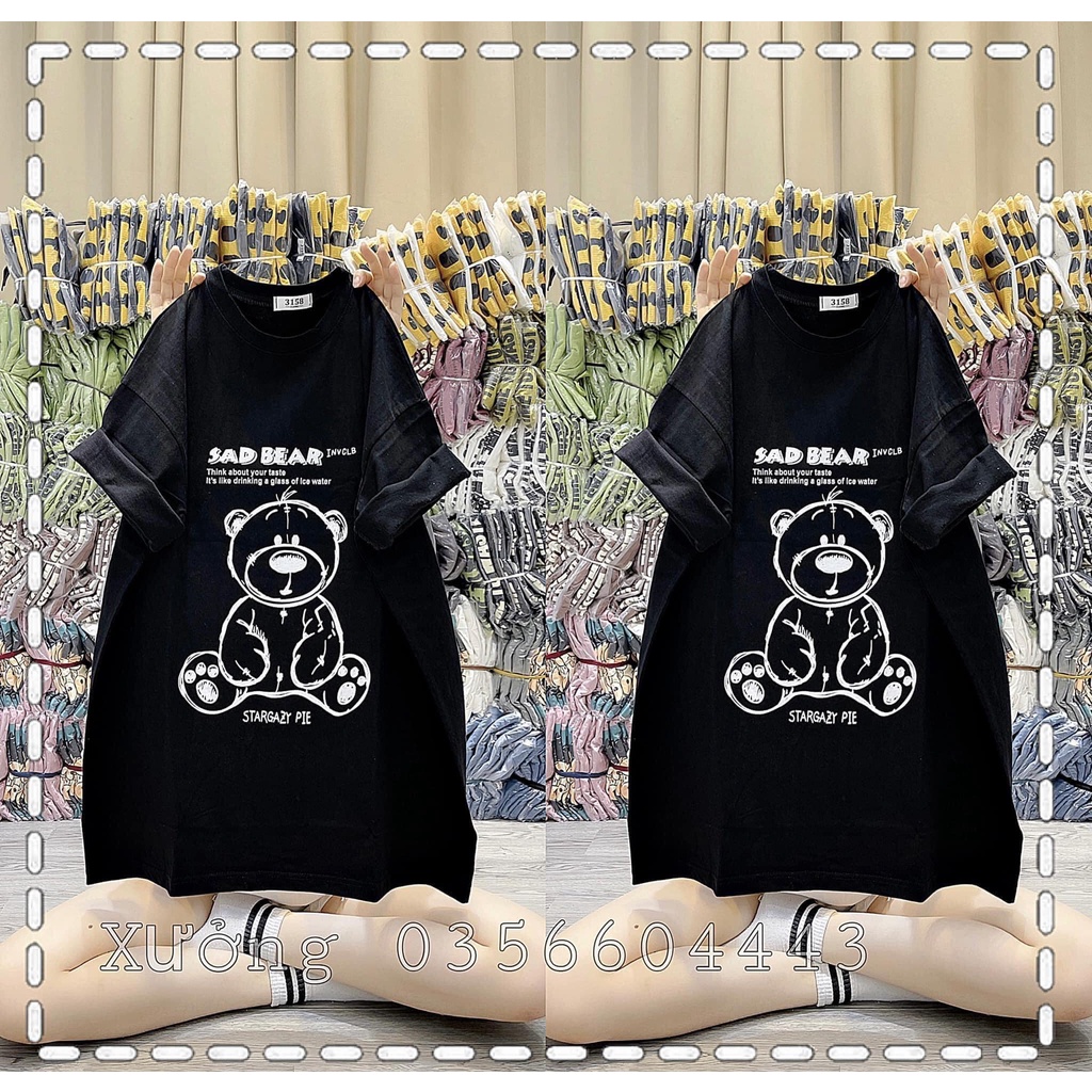 Áo Phông Nam Nữ Unisex Hình Gấu SAD