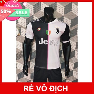 [NHẬP MÃ "HONGHE10 - HOÀN 10K XU''Quần áo bóng đá đồ đá banh JUVENTUS 2019-20 SỌC TRẮNG ĐEN mới nhất Tay Ngắn & Tay dài