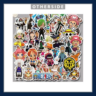 SET 50 MIẾNG STICKER ĐẢO HẢI TẶC LUFFY ONEPIECE ZORO CHỐNG NƯỚC DÁN NÓN BẢO HIỂM, LAPTOP, VALI, TỦ, BÀN HỌC, XE MÁY