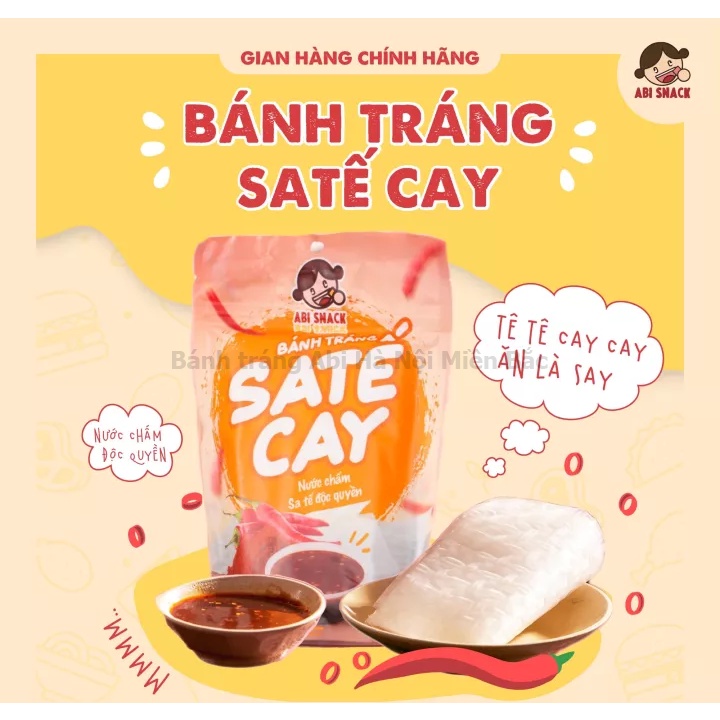 [SẴN SLL][FREE SHIP đơn 50k] BÁNH TRÁNG SA TẾ CAY ABI ĐƠN HÀNG 5 BỊCH BẤT KỲ TẶNG 1 MÓC KHOÁ CUTE