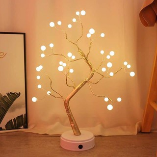 Đèn led hình cây 36 bóng tròn, đèn ngủ hình cây trang trí nhà cửa decor phòng ngủ
