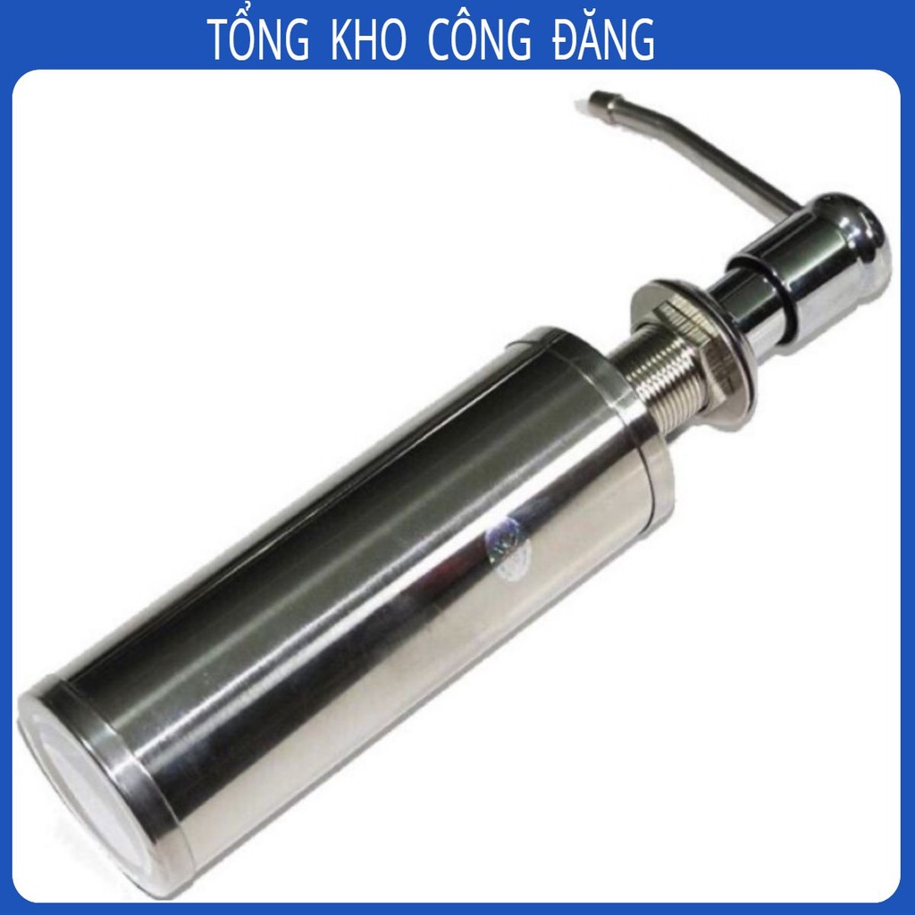 Bình xà pông inox gắn chậu rửa bát