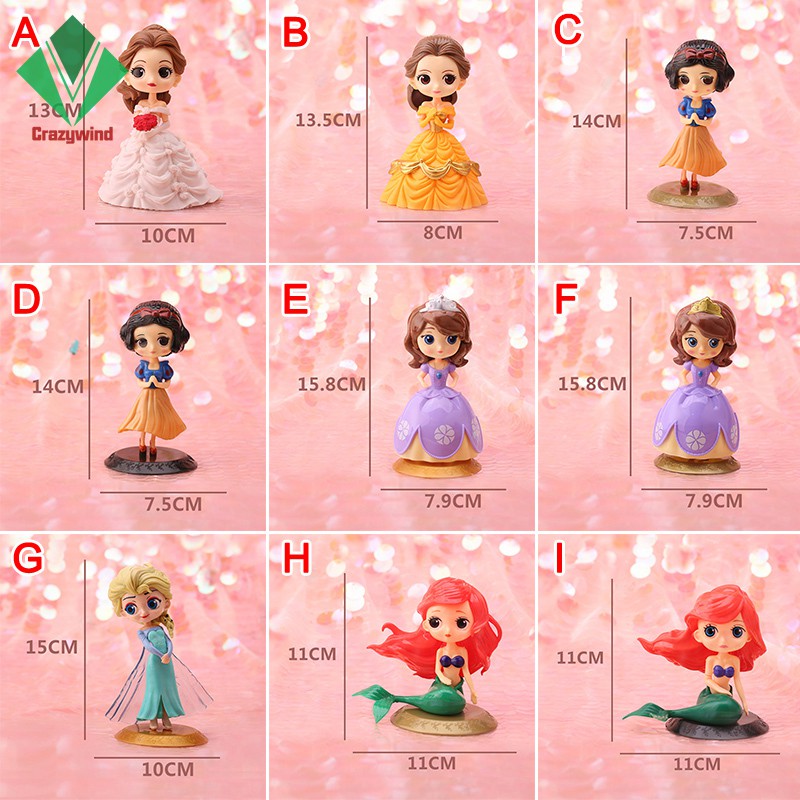 Disney Cute Cartoon Girls Cake Topper Big Eyes Doll Princess Birthday Cake Decoration Party Supplies