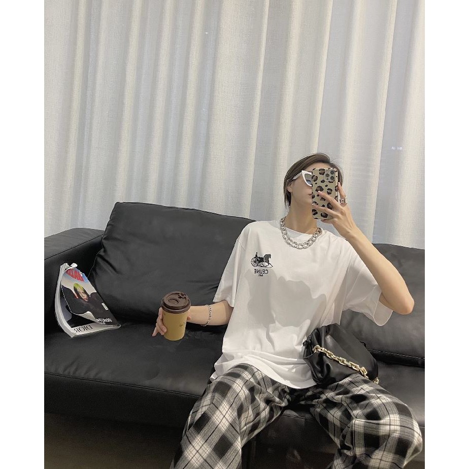 Áo phông nữ form rộng tay lỡ unisex đẹp, áo thun nữ form rộng tay lỡ unisex cotton hàn quốc AT105 Miucho in hình