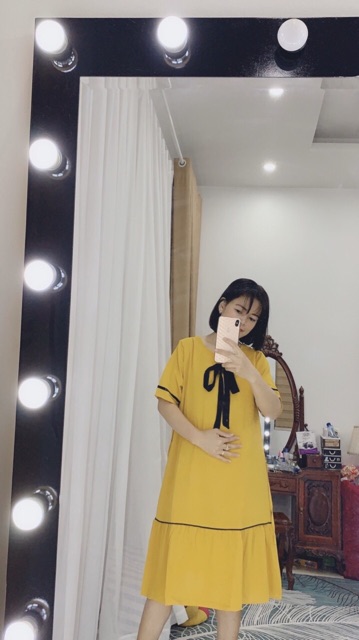 Đầm bầu công sở chất lụa 45-65kg