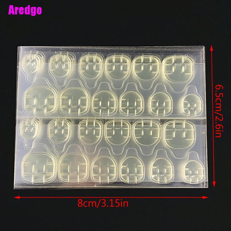 [Hàng mới về] Set 240 miếng dán móng tay giả 2 mặt trong suốt bằng acrylic