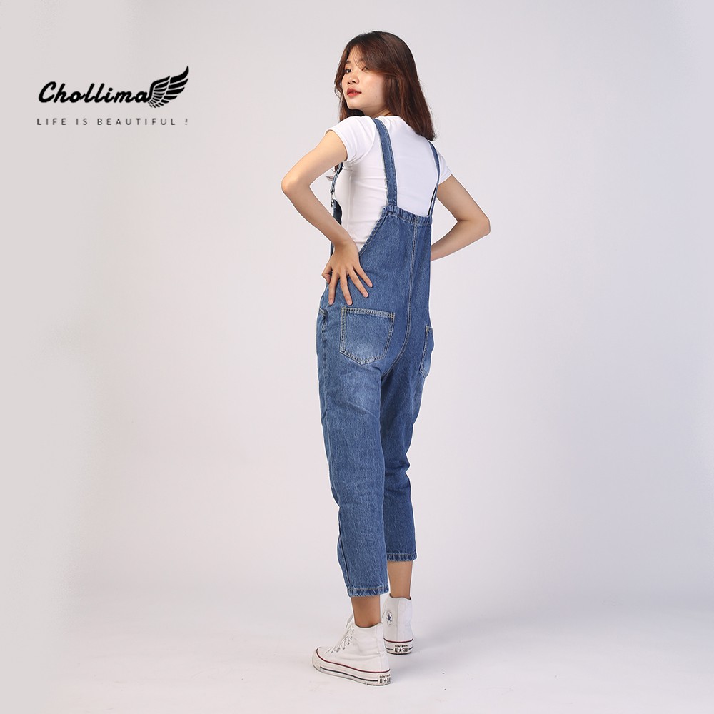 Yếm jean dài nữ Chollima 5 cúc YJ012 – yếm bò ulzzang phong cách hàn quốc | WebRaoVat - webraovat.net.vn