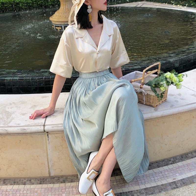 Chân váy dài lấp lánh - Hàng order