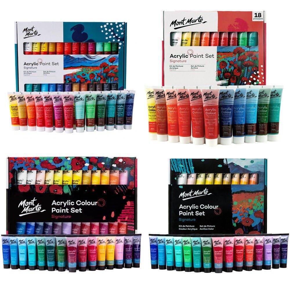 Bộ 48 Màu Mont Marte Acrylic Paint Signature x 36ml