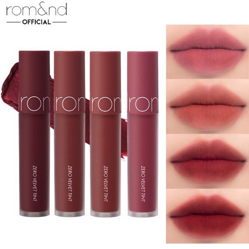 [MÀU 18-21] Son Kem Lì, Lên Màu Siêu Chuẩn, Mềm Mại Như Nhung Romand Zero Velvet Tint 5.5g [KNIT LIP]