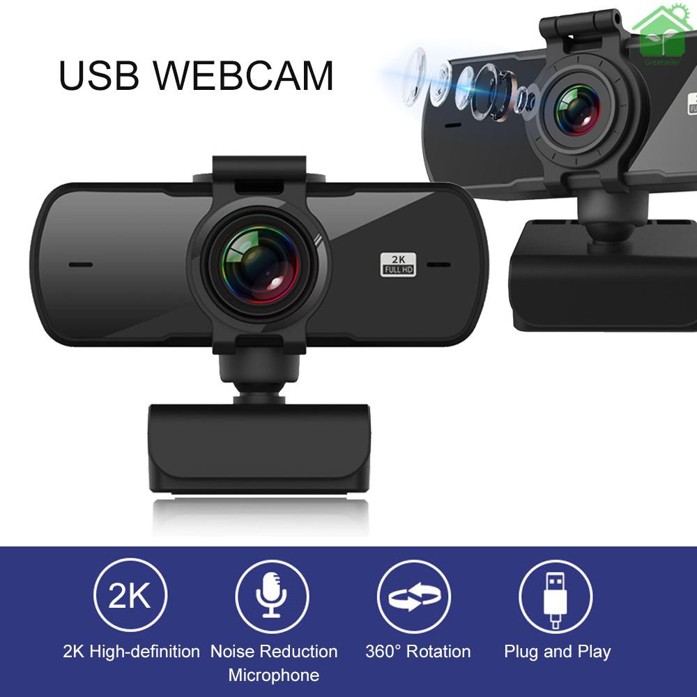 Camera Usb P5 2k Hd Kèm Mic Hỗ Trợ Dạy Học Trực Tuyến