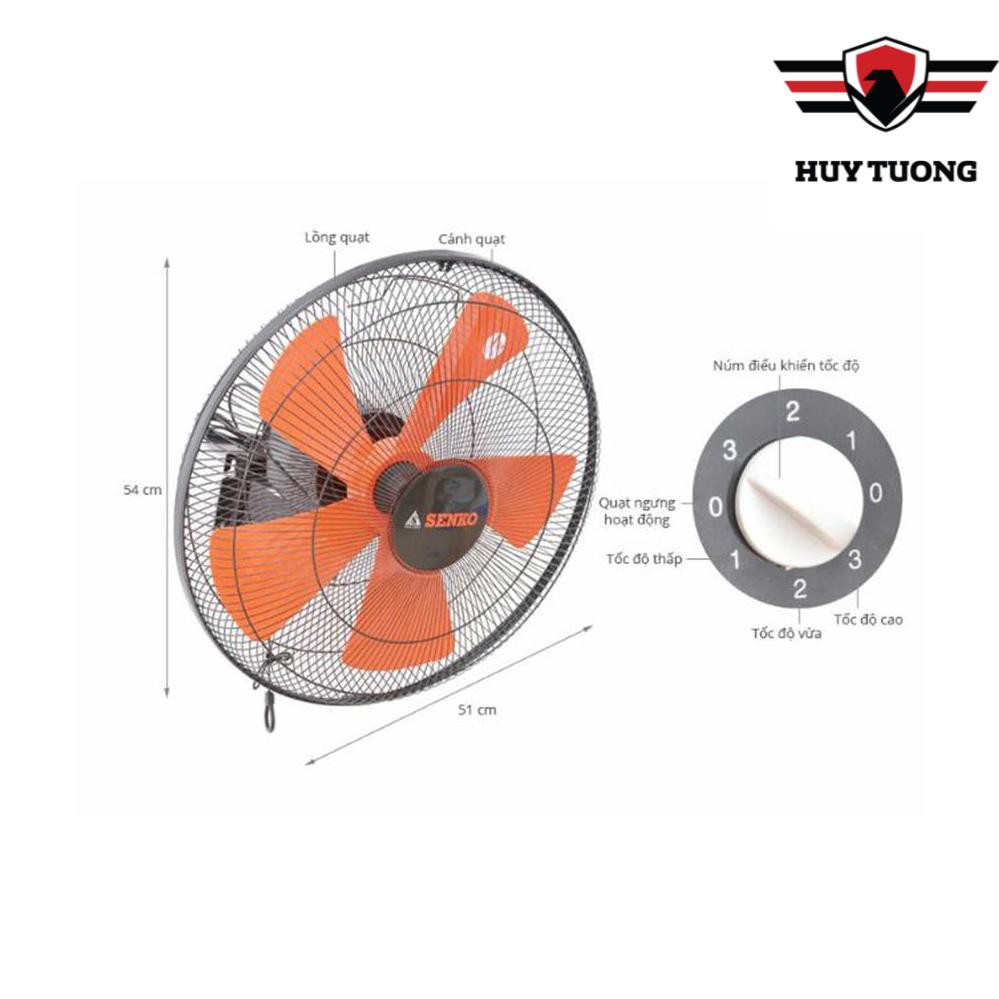 Quạt treo 2 dây CN 4,5 Tấc Senko TC1886( BH động cơ 1 năm ) - Huy Tưởng