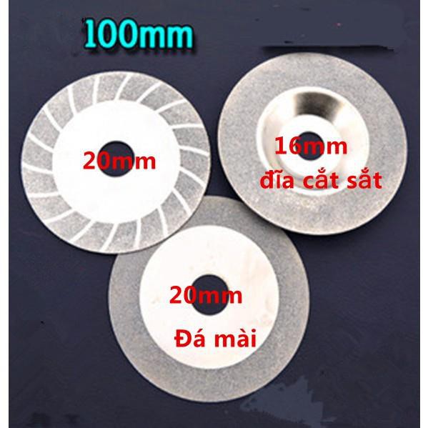 Bộ 3 Đĩa cắt,Đá mài kim cương 100mm