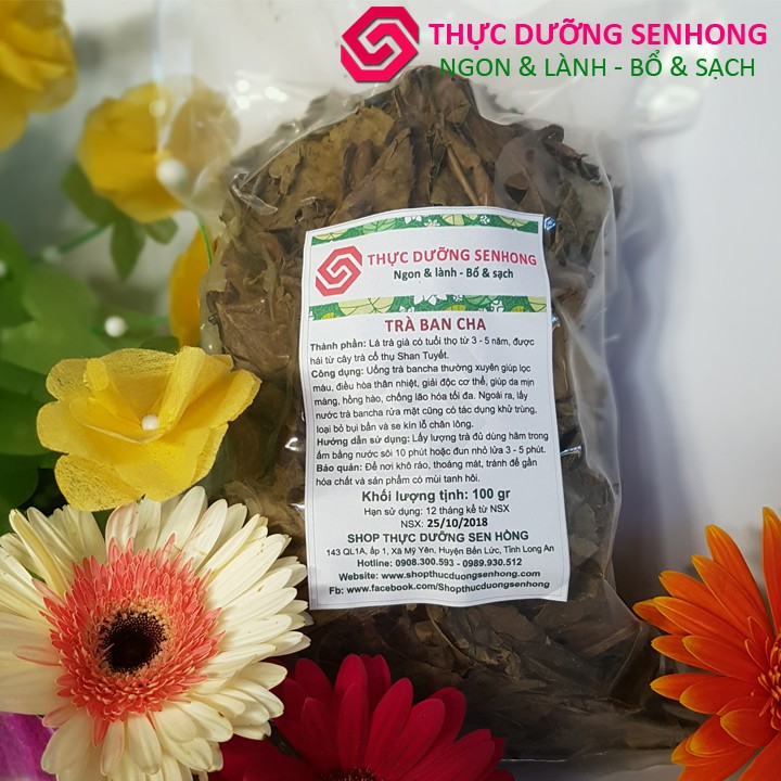 Trà Bancha Shan Tuyết (100gr) - Lá Trà già ba năm - Thực dưỡng Sen Hồng