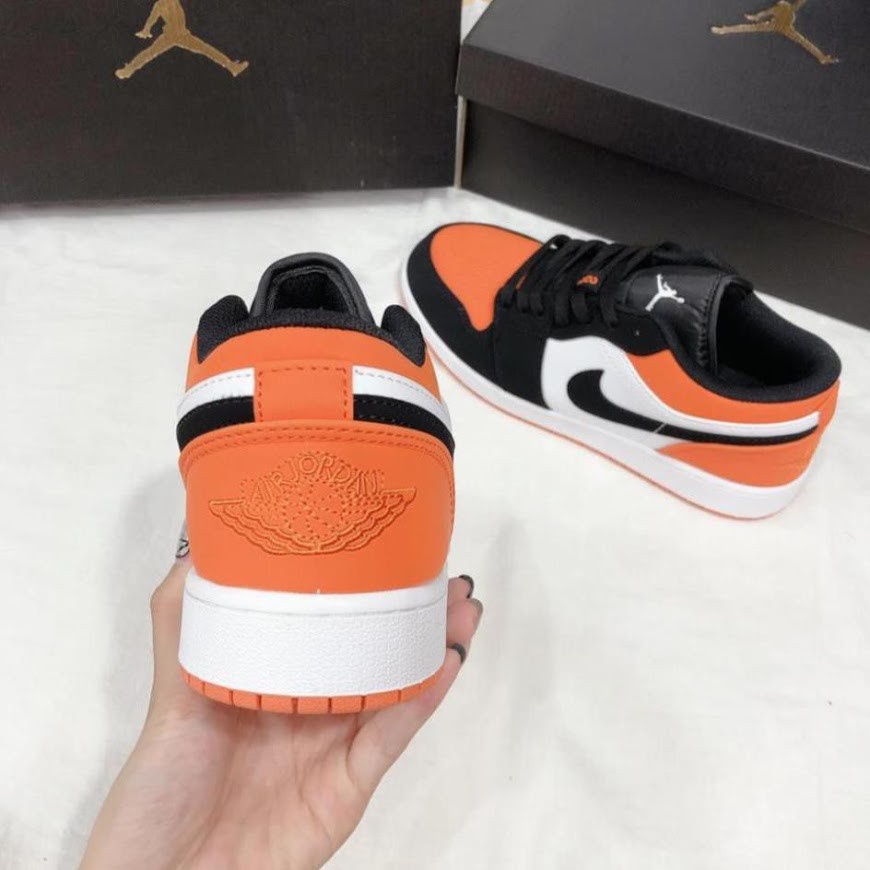 Giày thể thao JD1 Low, Jodan 1 cổ thấp cam đen nam nữ,giày thể thao sneakers