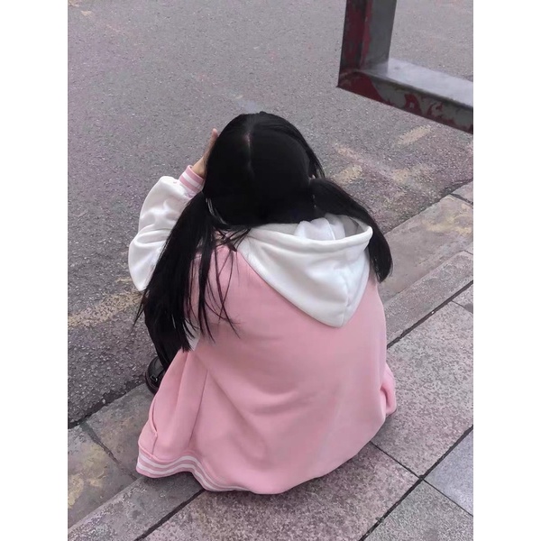 Áo khoác bomber có nón thêu hình hello kitty brand kitty