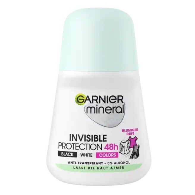 Lăn khử mùi Garnier Mineral 48h sáng da ngừa thâm, ngăn mồ hôi, 50ml - Hàng Đức chính hãng
