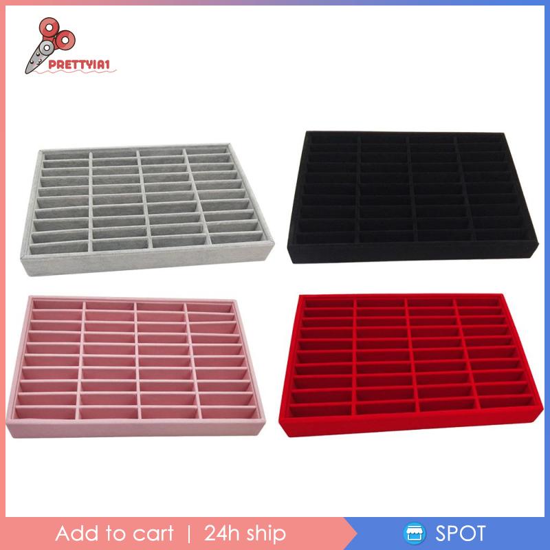 [Prettyia1] Khay 40 Ngăn Đựng Vòng Tay Màu Xám Cho Nam Và Nữ