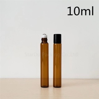 Mẫu 2022 bao đẹp, Combo 12 chai thủy tinh nâu 10ml bi thép đựng nước hoa tinh dầu dubai son môi, tinh chất lổng