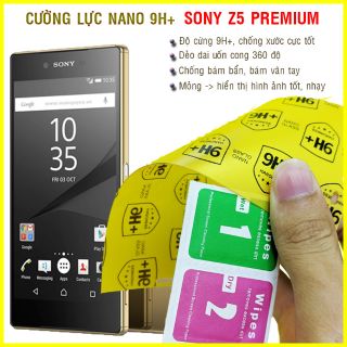 Dán cường lực dẻo nano mặt trước sau Sony Z5 Premium